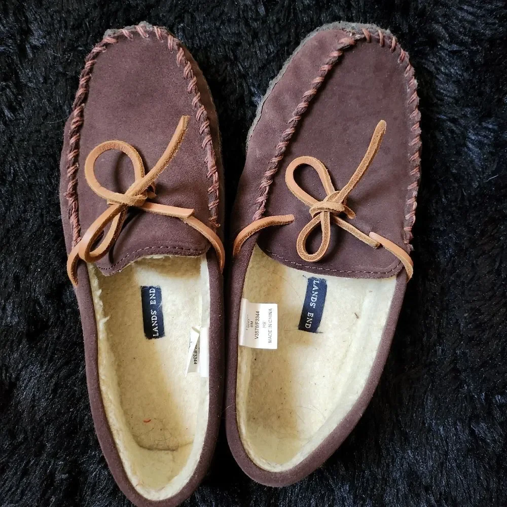 Lands End comfortable suede